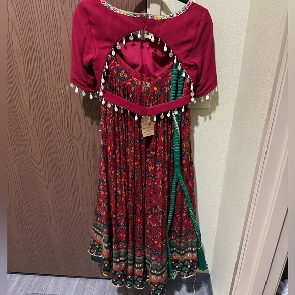 Maroon chaniya choli - Picture 2 of 3